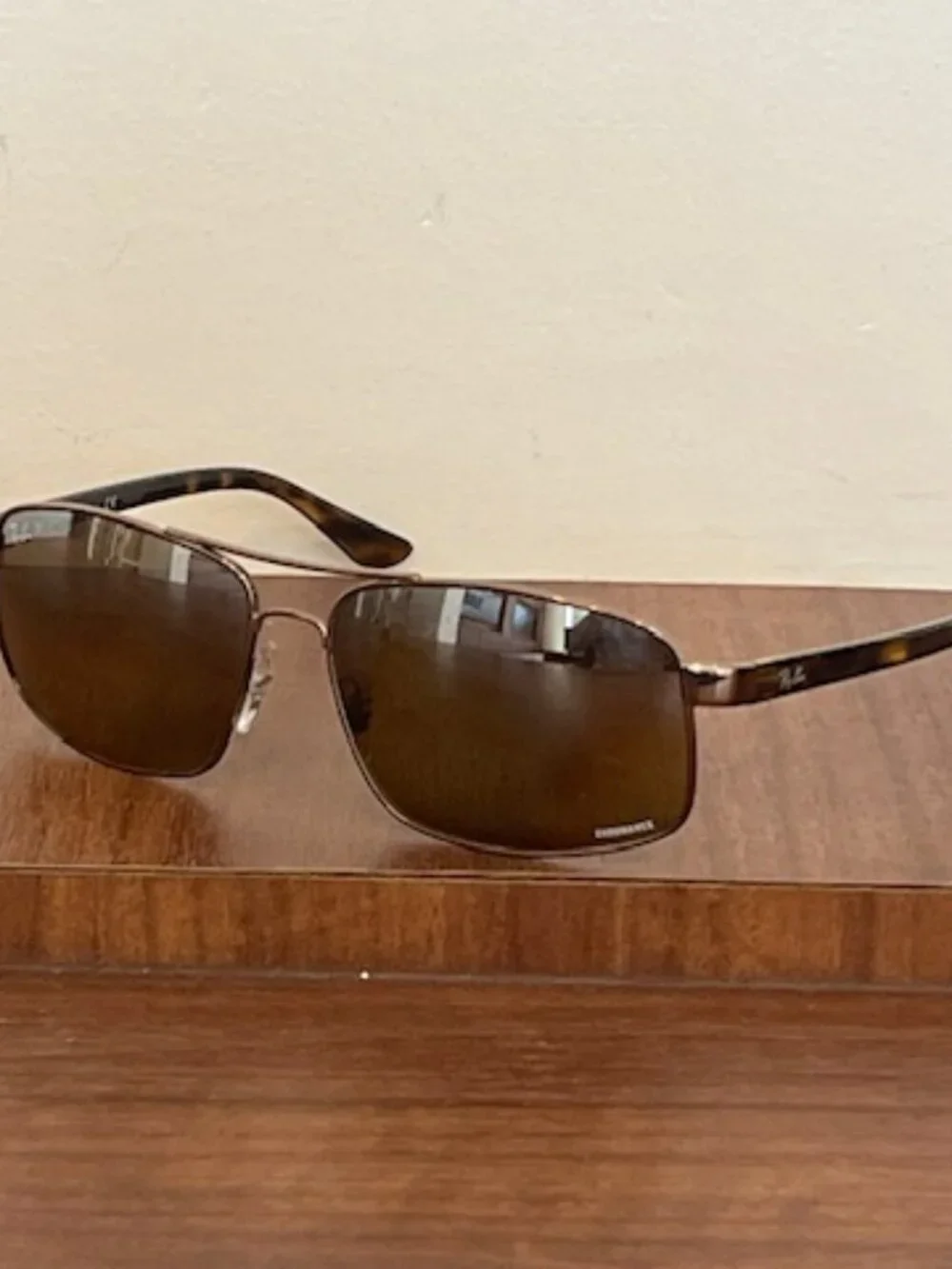 Ray-Ban RB 3604-CH Sunglasses Chromance Brown Tortoise Frame 62-15-130 Italy